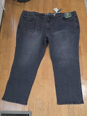 MUTUAL WEAVE BRAND MEN'S BIG AND TALL BLACK JEANS SIZE 54x30